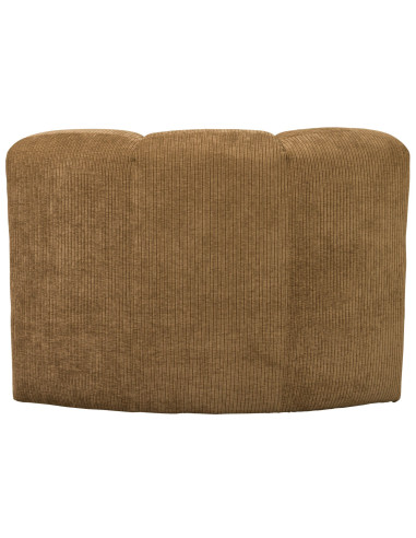 Banc à manger angle Mojo tissu côtelé tissé jaune miel woood