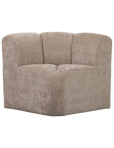 Banc à manger angle Mojo tissu côtelé tissé sable woood