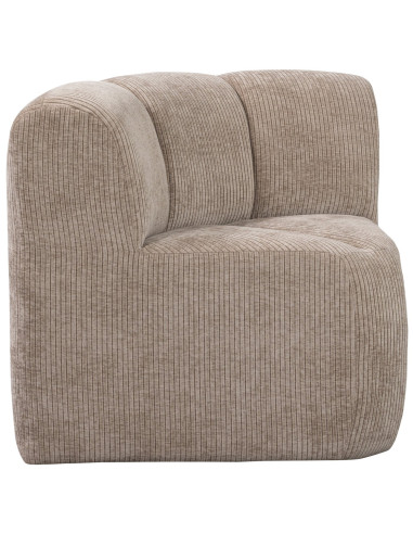 Banc à manger angle Mojo tissu côtelé tissé sable woood