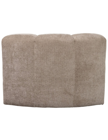 Banc à manger angle Mojo tissu côtelé tissé sable woood