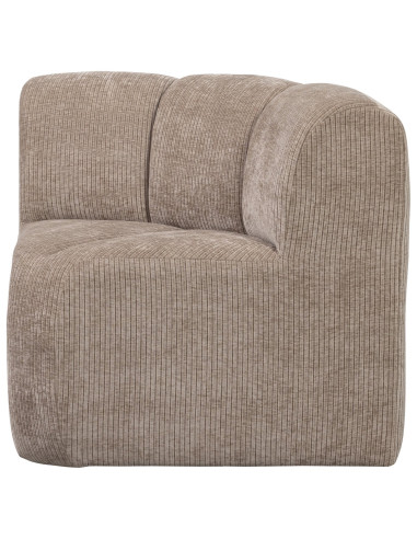 Banc à manger angle Mojo tissu côtelé tissé sable woood