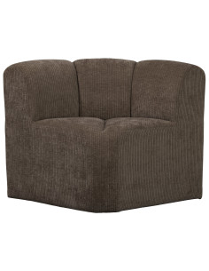 Banc à manger angle Mojo tissu côtelé tissé brun woood