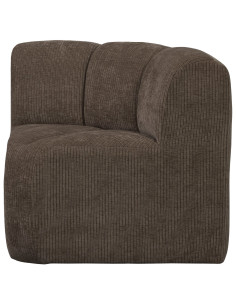 Banc à manger angle Mojo tissu côtelé tissé brun woood 2