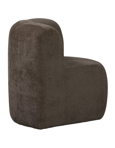 Banc à manger angle Mojo tissu côtelé tissé brun woood