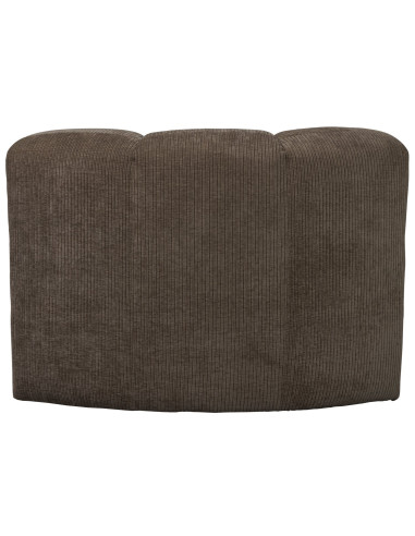 Banc à manger angle Mojo tissu côtelé tissé brun woood