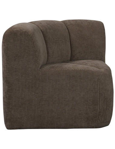 Banc à manger angle Mojo tissu côtelé tissé brun woood
