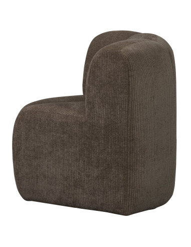 Banc à manger angle Mojo tissu côtelé tissé brun woood