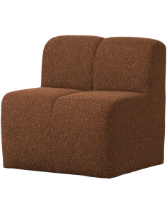 Banc à manger 84cm Mojo tissu bouclé mélangé brun rouille woood 2
