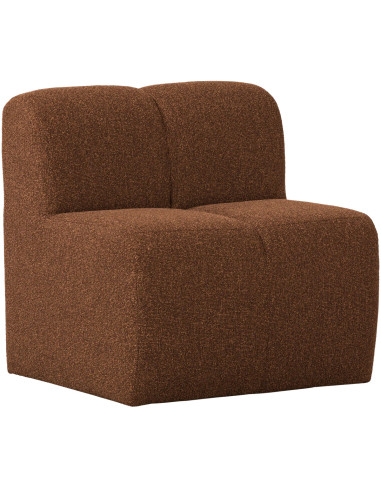 Banc à manger 84cm Mojo tissu bouclé mélangé brun rouille woood