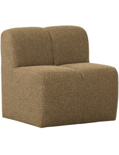 Banc à manger 84cm Mojo tissu bouclé mélangé jaune brun woood 2