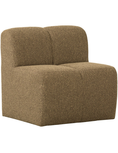 Banc à manger 84cm Mojo tissu bouclé mélangé jaune brun woood Banc à manger 84cm Mojo tissu bouclé mélangé jaune brun woood