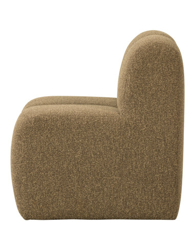 Banc à manger 84cm Mojo tissu bouclé mélangé jaune brun woood