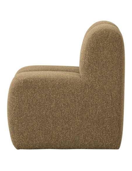 Banc à manger 84cm Mojo tissu bouclé mélangé jaune brun woood Banc à manger 84cm Mojo tissu bouclé mélangé jaune brun woood