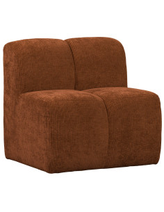 Banc à manger 84cm Mojo tissu côtelé tissé rouille brun woood 2