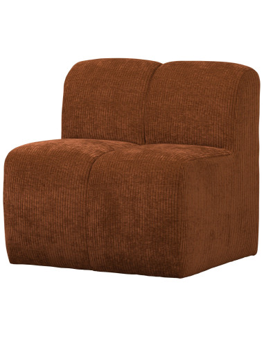 Banc à manger 84cm Mojo tissu côtelé tissé rouille brun woood