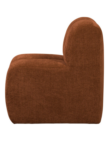 Banc à manger 84cm Mojo tissu côtelé tissé rouille brun woood