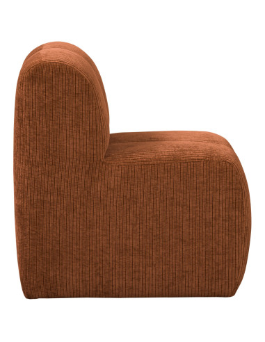 Banc à manger 84cm Mojo tissu côtelé tissé rouille brun woood