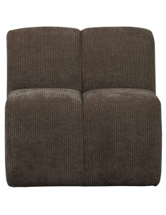 Banc à manger 84cm Mojo tissu côtelé tissé brun woood