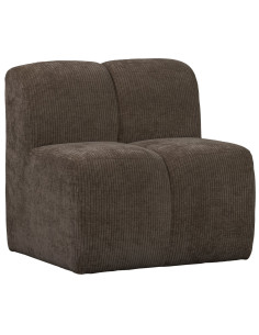Banc à manger 84cm Mojo tissu côtelé tissé brun woood 2