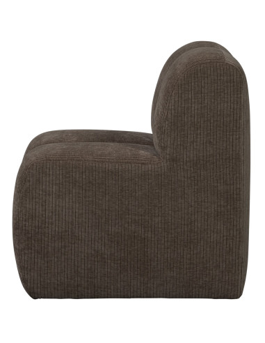 Banc à manger 84cm Mojo tissu côtelé tissé brun woood