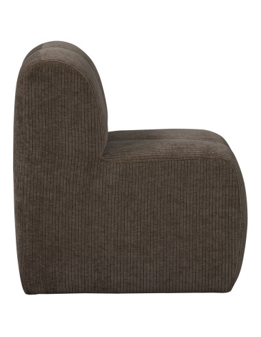 Banc à manger 84cm Mojo tissu côtelé tissé brun woood