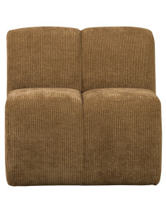 Banc à manger 84cm Mojo tissu côtelé tissé jaune brun woood