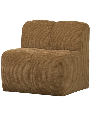 Banc à manger 84cm Mojo tissu côtelé tissé jaune brun woood