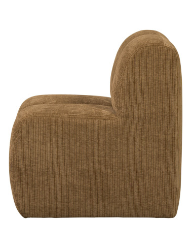 Banc à manger 84cm Mojo tissu côtelé tissé jaune brun woood