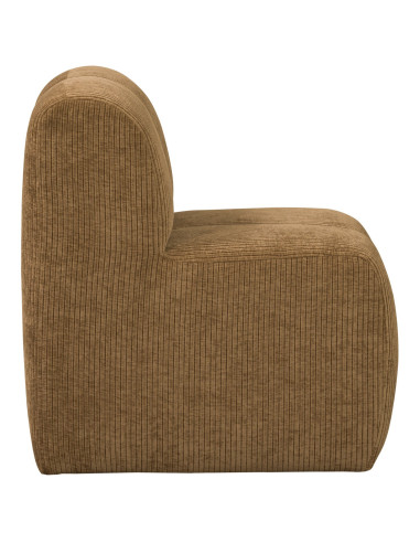 Banc à manger 84cm Mojo tissu côtelé tissé jaune brun woood