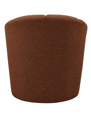 Fauteuil Mojo Pivotant Tissu bouclé mélangé brun rouille woood