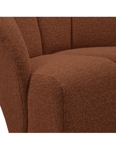 Fauteuil Mojo Pivotant Tissu bouclé mélangé brun rouille woood