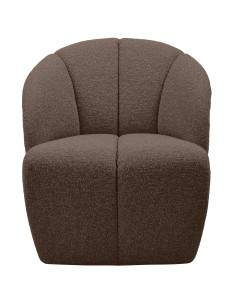Fauteuil Mojo Pivotant Tissu bouclé mélangé brun woood 2
