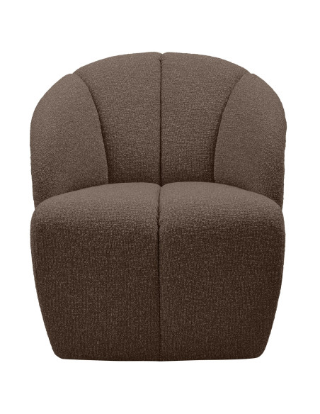 Fauteuil Mojo Pivotant Tissu bouclé mélangé brun woood Fauteuil Mojo Pivotant Tissu bouclé mélangé brun woood