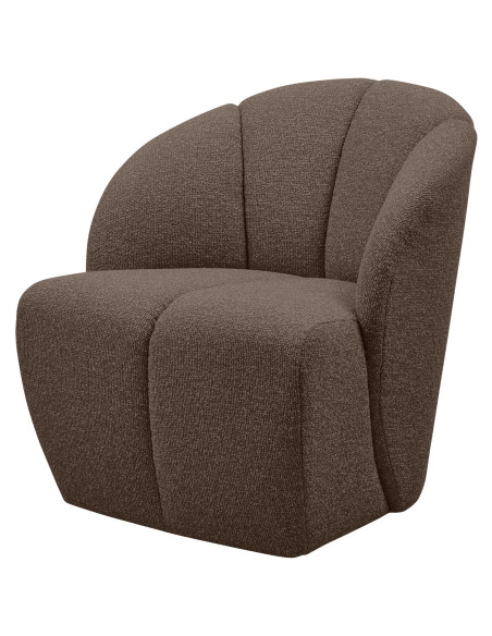 Fauteuil Mojo Pivotant Tissu bouclé mélangé brun woood Fauteuil Mojo Pivotant Tissu bouclé mélangé brun woood