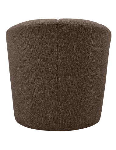 Fauteuil Mojo Pivotant Tissu bouclé mélangé brun woood