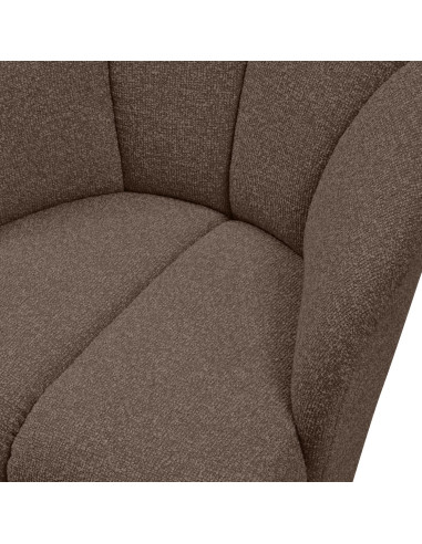 Fauteuil Mojo Pivotant Tissu bouclé mélangé brun woood