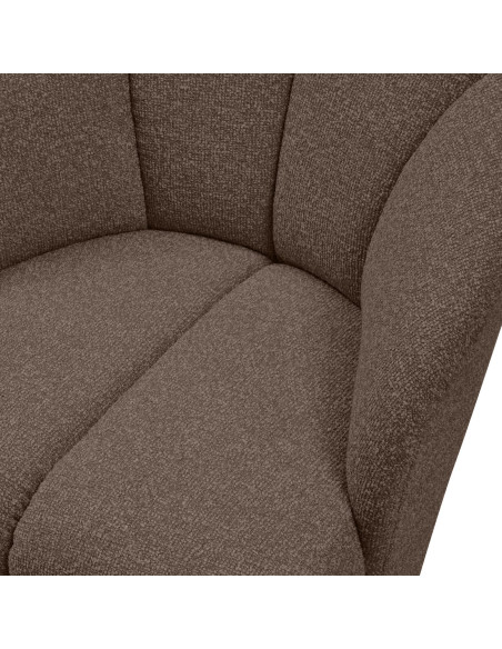 Fauteuil Mojo Pivotant Tissu bouclé mélangé brun woood Fauteuil Mojo Pivotant Tissu bouclé mélangé brun woood