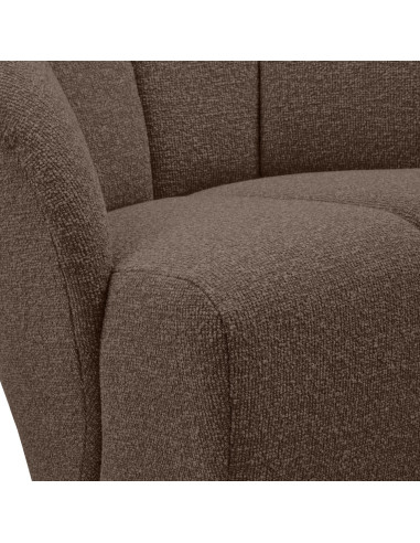 Fauteuil Mojo Pivotant Tissu bouclé mélangé brun woood