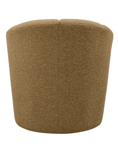Fauteuil Mojo Pivotant Tissu bouclé mélangé jaune brun woood