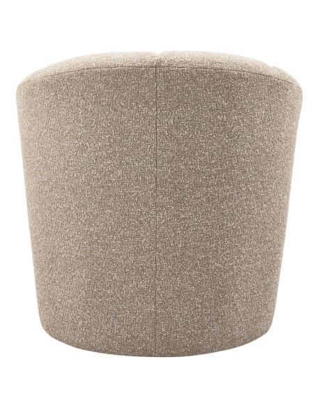 Fauteuil Mojo Pivotant Tissu bouclé mélangé beige woood