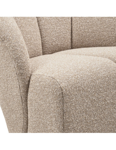 Fauteuil Mojo Pivotant Tissu bouclé mélangé beige woood