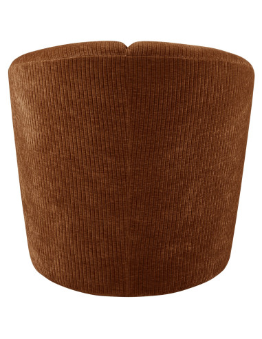 Fauteuil Mojo Pivotant Tissu côtelé tissé brun rouille woood