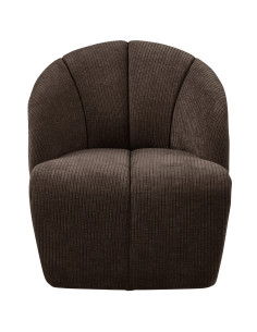 Fauteuil Mojo Pivotant Tissu côtelé tissé brun woood 2