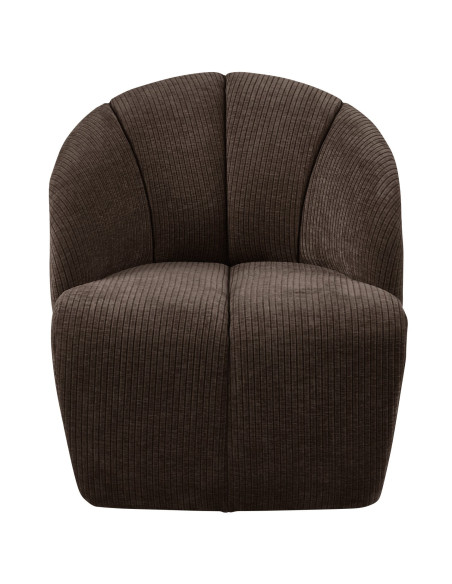 Fauteuil Mojo Pivotant Tissu côtelé tissé brun woood Fauteuil Mojo Pivotant Tissu côtelé tissé brun woood