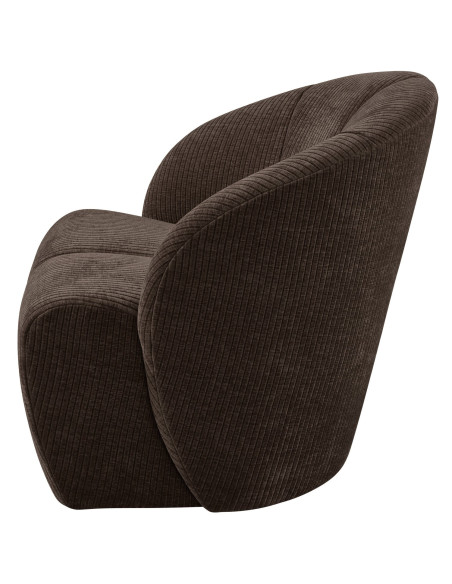 Fauteuil Mojo Pivotant Tissu côtelé tissé brun woood Fauteuil Mojo Pivotant Tissu côtelé tissé brun woood