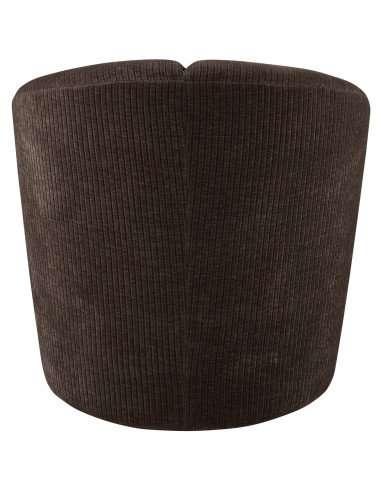 Fauteuil Mojo Pivotant Tissu côtelé tissé brun woood