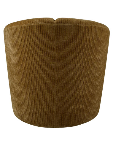 Fauteuil Mojo Pivotant Tissu côtelé tissé jaune brun woood