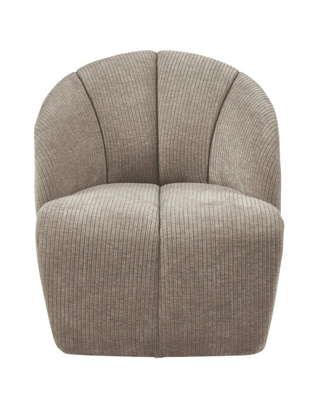 Fauteuil Mojo Pivotant Tissu côtelé tissé jaune brun woood Fauteuil Mojo Pivotant Tissu côtelé tissé jaune brun woood
