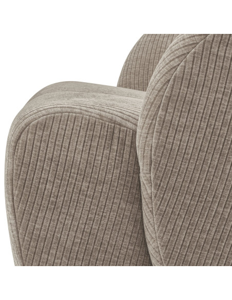 Fauteuil Mojo Pivotant Tissu côtelé tissé jaune brun woood Fauteuil Mojo Pivotant Tissu côtelé tissé jaune brun woood