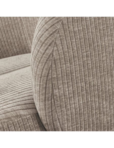 Fauteuil Mojo Pivotant Tissu côtelé tissé jaune brun woood Fauteuil Mojo Pivotant Tissu côtelé tissé jaune brun woood